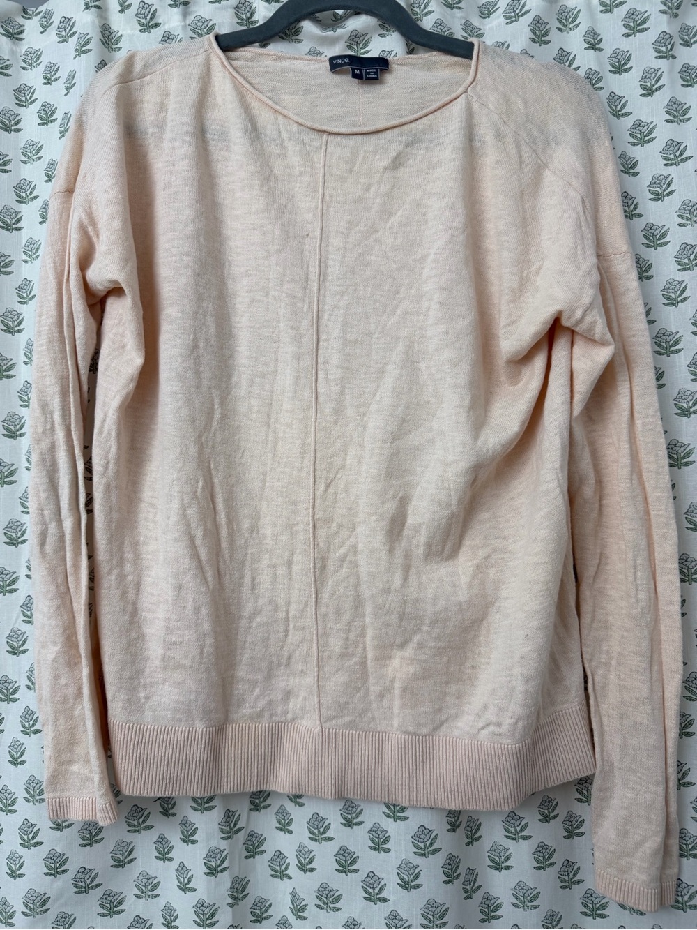 Vince | Lightweight Pale Blush Crewneck Sweater